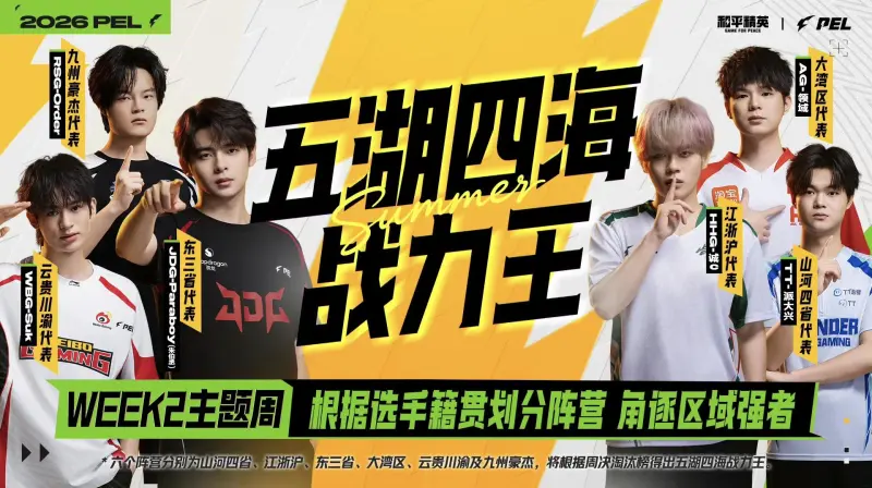 九游娱乐app下载-2026PEL夏季赛Week2主题周预告：谁是“五湖四海战力王”